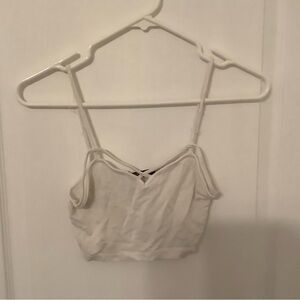Brandy Melville white strappy tank top